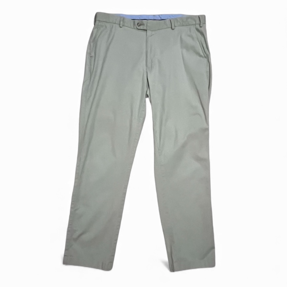 Peter Millar Men’s Flat Front Chino Khaki Pants Size 38 x 30.5 Casual Classic